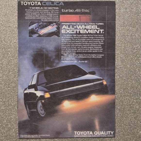 Toyota Celica Turbo All-Trac Magnet ~ Retro JDM Rally Legend 🏁 Handmade - Picture 1 of 3